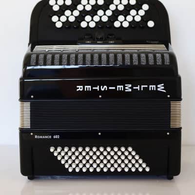 NEW Weltmeister Romance 602 Button Accordion, made in Germany, 72 Bass buttons, Lightweight Accordion B-Gripp, Black, Straps and Case, Item Location USA image 3