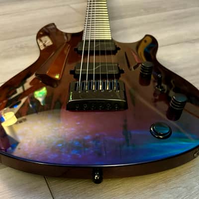 Aristides NAMM Exclusive 060 Evertune 2024 - Worn Purple/Red Chameleon Gloss image 11