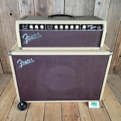 Fender  Bandmaster 6G7 1961 Vintage Amp w/ Tone Ring Cab - White image 2