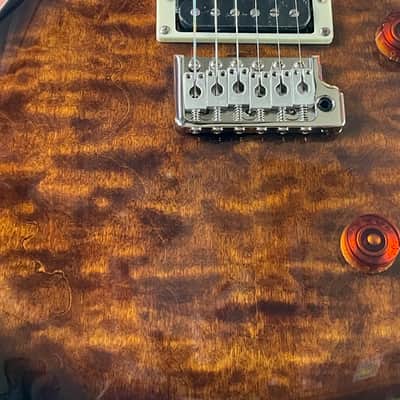PRS SE Custom 24 Electric Guitar - Quilted Black Gold Sunburst image 3