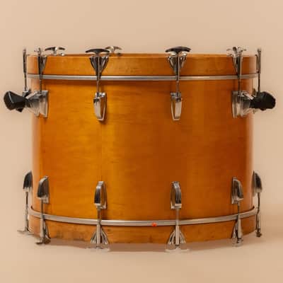 1970 Ludwig 3 ply Bass Drum in Maple Thermogloss - 14x22 image 5