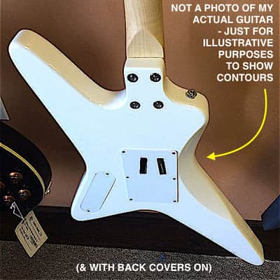 RARE FLOYD ROSE KRAMER VOYAGER (WHITE) GUITAR BODY - NEEDS REPAIRS (GLUE, PAINT TOUCH-UP) image 16