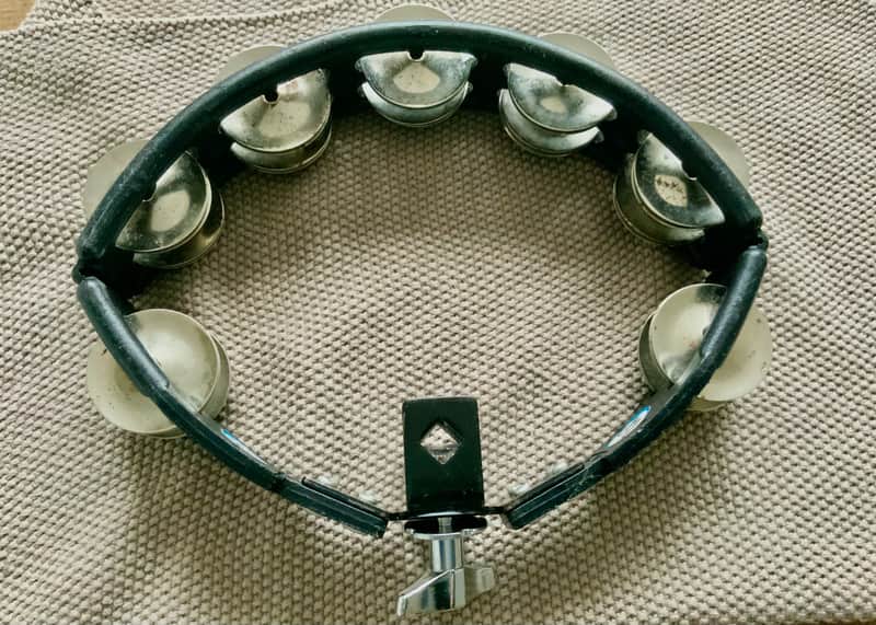 LP-Latin Percussion LP vintage Black Cyclops Tambourine. 1990s image 1