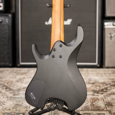 Ibanez QX527B 7-String Headless Electric Guitar - Weathered Black with Gig Bag image 7
