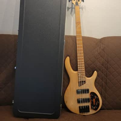 Cort B4ELEMENTOPN Mahogany Body Ash Top 5pcs Walnut & Panga Panga 4-String Electric Bass Guitar w/Hard Case image 1