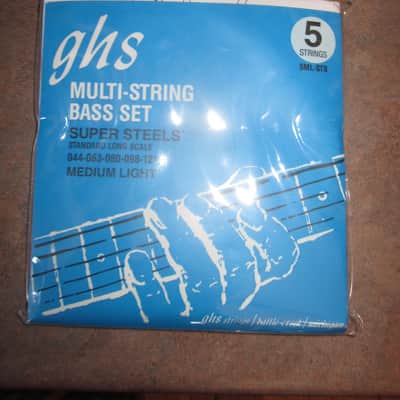 GHS Super Steels Standard Long Scale Medium Light Multi-String Bass String Set 44-121- 5ML-STB image 1