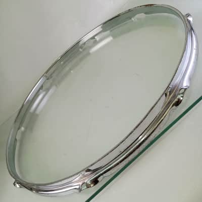 Ludwig 17"BRASS Tenor Tom Drum Batter Rim/Hoop 60s 8Lug Triple-Flange Chrome COB image 2