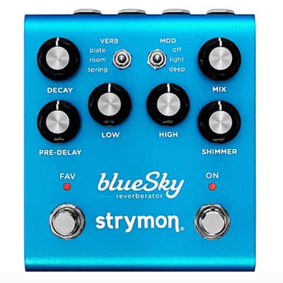 Strymon blueSky V2 Reverberator Effects Pedal Blue image 1