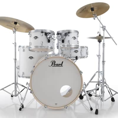 Export 5 Piece Shell Pack 22/16/13/12/14 Pure White with Hardware (Cymbals Sold Separately) image 6