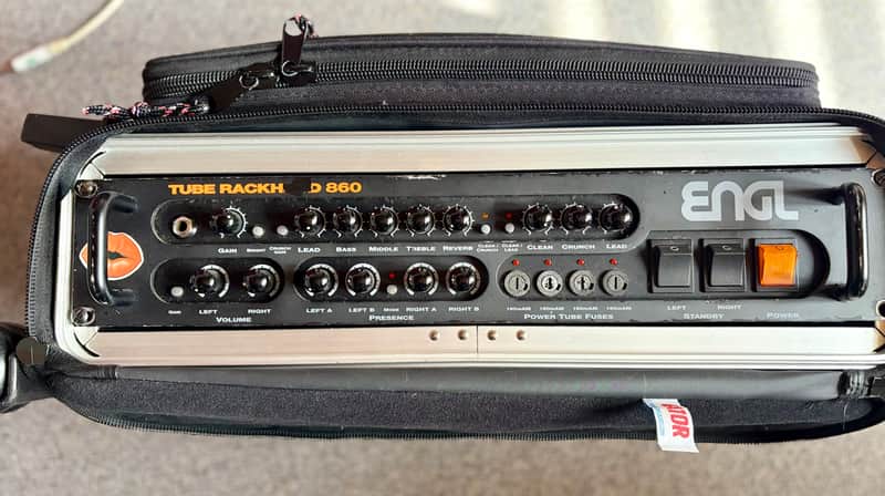 ENGL Tube Rackhead 860 – Rare 2U All-Tube Stereo Rack Amp | Made in Germany | Gator Rack Trolley Included image 1