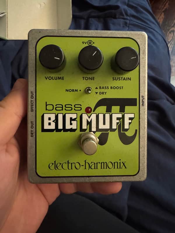 2008 - Present Electro-Harmonix Bass Big Muff Pi Distortion / Sustainer - Green image 1