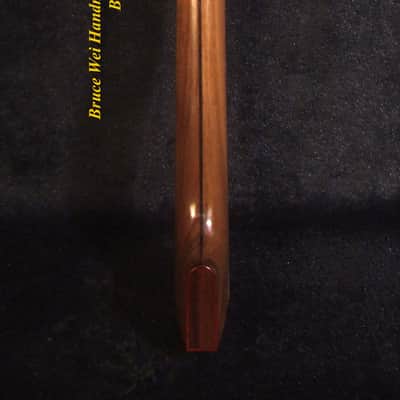 Handcrafted Tenor Banjo Neck, Solid Walnut MOP Abalone Vine Inlay, Bruce Wei BN-2023 image 4