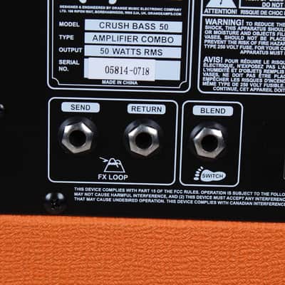 Orange CRUSH BASS 50 Electric Bass Guitar Amplifier 50 Watt 1 x 12 Combo Amp image 10