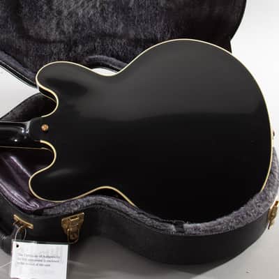 2012 Gibson Custom Shop ES-355 Ebony Black VOS Bigsby OHSC COA image 7