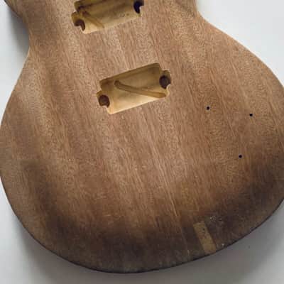 Veneer Mahogany DIY Project Guitar Single Cut Basswood Body image 17