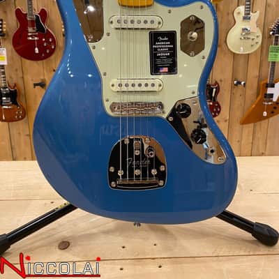 Fender American Professional Classic Jaguar, Maple Fingerboard, Faded Lake Placid Blue image 10