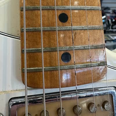 Univox U1850 Ripper S-style Guitar - MIJ Made In Japan 1970s - White image 5