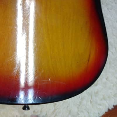 Kingston (Teisco) early 60's Swinger Short Scale 3-Tone Sunburst w/Gig Bag image 13