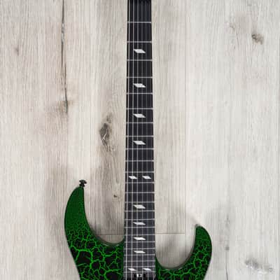 Mint Legator N6FR Ninja Guitar, Ebony Fretboard, Floyd Rose Tremolo, Green Crackle image 4