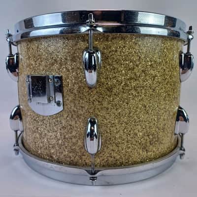 MIJ 9x13" Silver Sparkle Tom Drum 3Ply+Re-Rings Hoshino Pearl Vintage 60s Japan image 2
