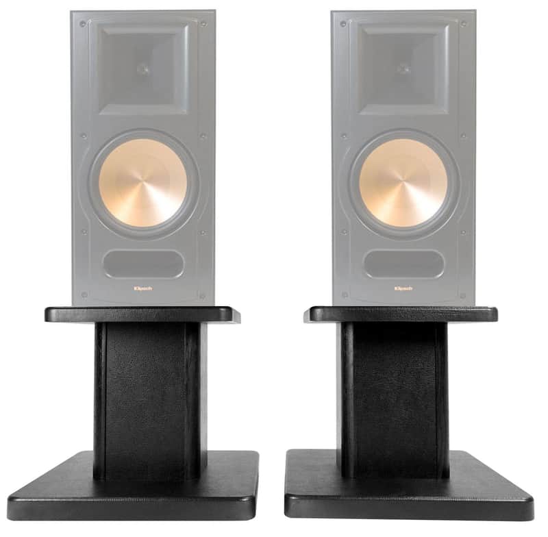 (2) 8” Black Bookshelf Speaker Stands For Pair Klipsch RB-81 Bookshelf Speakers image 1