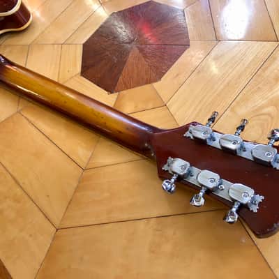 1960s Univox 335 Semi-Hollow Body Vintage 3 Tone Burst Electric Guitar MIJ Padded Case image 20