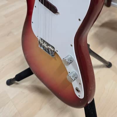 1962 Fender Musicmaster Sunburst FLAME Neck PRE-CBS Brazilian Rosewood slab board Maroon Burst American Vintage 60s 1960's USA baby stratocaster 3/4 short scale figured Music Master guitar image 20