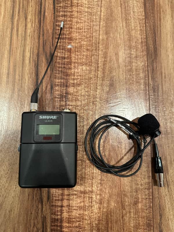 Shure ULXD1 H50 Wireless Bodypack Transmitter with WL185m Lavalier Microphone (534-598 MHz) imagen 1