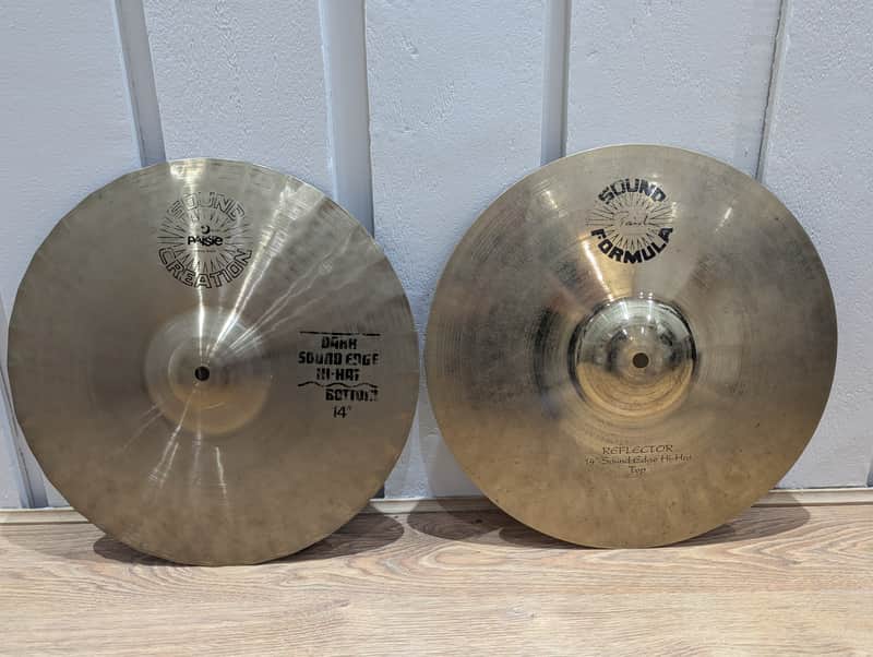 Vintage Paiste 14" - Sound Creation Dark Bottom / Sound Formula Reflector Top image 1