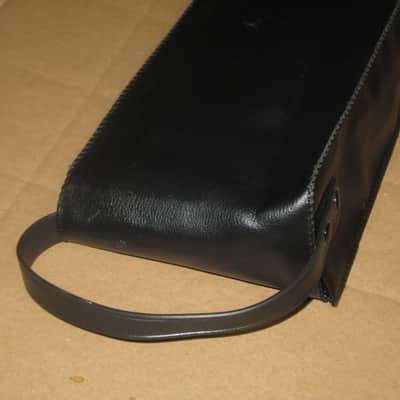 lightly used - very clean genuine BOSS vinyl pouch for FV300H, FV300L, and similar size size Boss pedals (NO pedal included) 1990s - Black Vinyl Exterior / Black Thin Canvas Interior image 20
