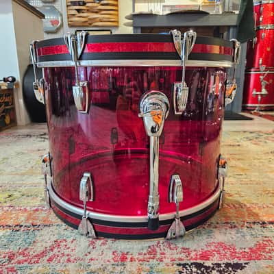 Ludwig Red Vistalite 20-14-12" Downbeat Drum Kit 2023 image 5