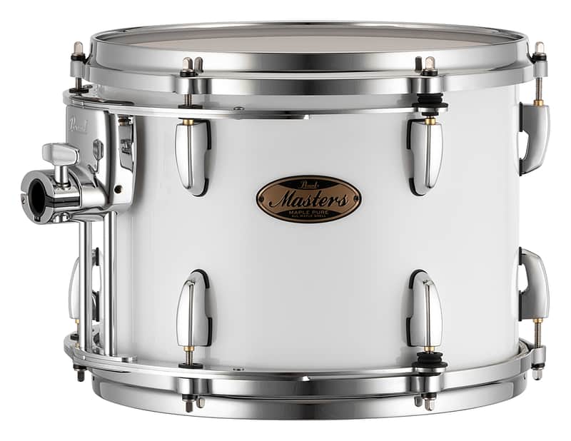 Pearl Masters Maple 12x9" Arctic White Premium Lacquer #109 Rack Tom Tom Drum w/Standard Mount | WorldShip | NEW | Authorized Dealer image 1