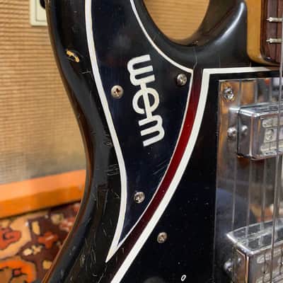 Vintage 1960s WEM Sapphire 2-Pickup Left Handed Sunburst Electric Bass Guitar image 8