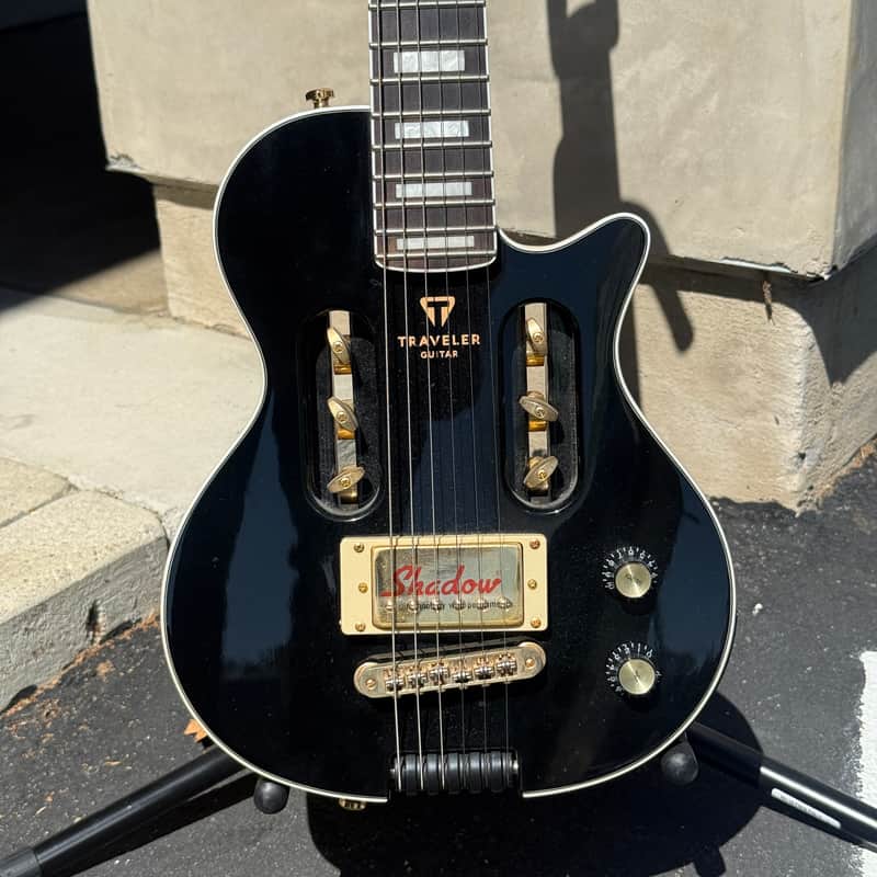 Used Traveler EG-1 Custom Electric Travel Guitar V2 Black image 1