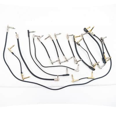 Lot of 16 Flat Head 1/4" Patch Cables – Rockboard & Similar Low-Profile image 1