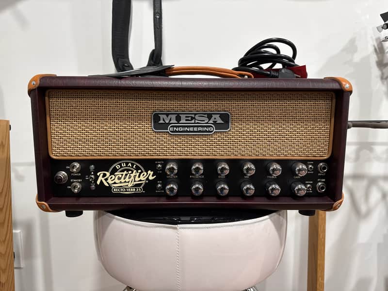 Mesa Boogie Recto-Verb 25 2-Channel 25-Watt Guitar Amp Head Wine Red Taurus image 1