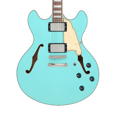 D'Angelico Premier DC Semi-Hollow Guitar - Surf Green image 1