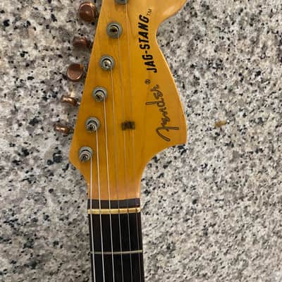 1996 Fender Japan Kurt Cobain JT-95 Jag-Stang - Fiesta Red Electric Guitar image 3