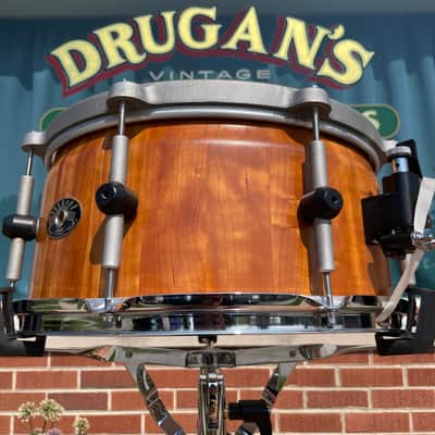 Bison Volcano 7x14-15 Multi-Diameter Snare Drum Black Walnut Stave Shell image 4