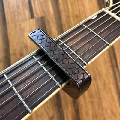 Thalia Premium Series Guitar Capo - Black Dragon Scales, Black Chrome image 2