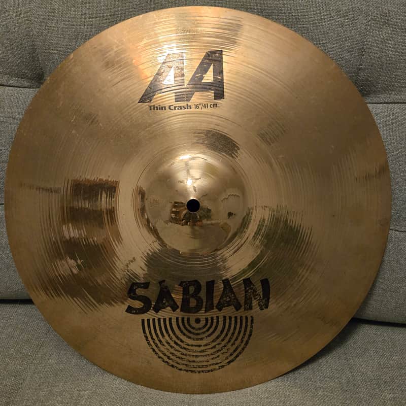 Sabian 16" AA Thin Crash Cymbal 1985 - 2008 - Brilliant image 1