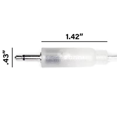 Heinakroon 11.8" (30cm) 3.5mm LED Eurorack CV Patch Cables, 5-Pack, Transparent image 5