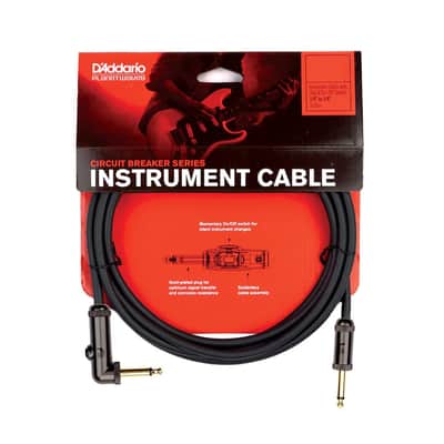 Mint New! Planet Waves 10' Circuit Breaker Cable Right Angle imagen 2