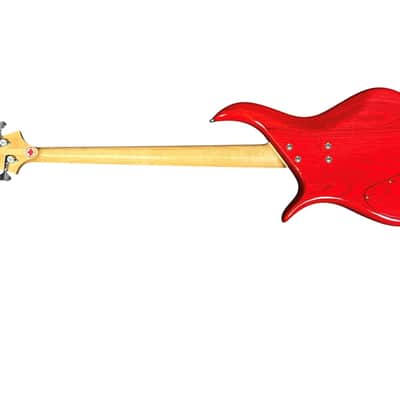 F BASS BN4 Trans Red, Maple Fingerboard, Very Good w/Cosmetic Flaws image 7