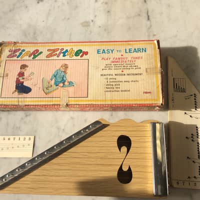 Mego kids VINTAGE Zippy Zither w sheet music & tuning Chart Made in Japan image 1