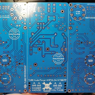Tube Stereo Amplifier 2xEL34 PP / 35Wrms ReDesign PCB (Elektor) All In One PCB image 2