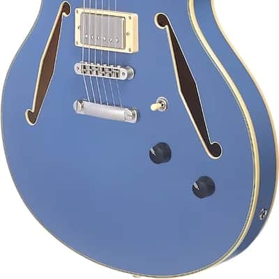 D'Angelico Excel DC Tour Semi-hollowbody Electric Guitar - Solid Black image 5
