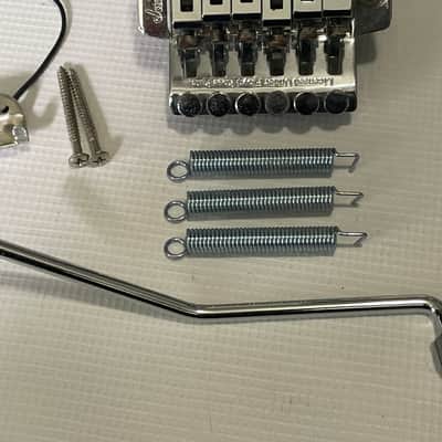2000's Jackson Dinky Guitars JT-580LP Chrome Licensed Floyd Rose Tremolo Guitar Bridge & Arm image 2