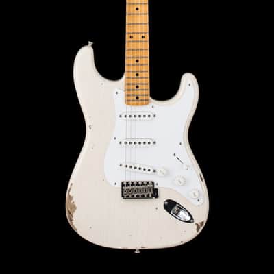 Mint Fender Custom Shop Limited Edition Fat 1954 Stratocaster Relic with Closet Classic Hardware - Aged White Blonde #0102 image 3