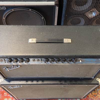 Vintage 1968 Fender Showman Reverb TFL5000 100-Watt 1x12" Guitar Half Stack Silverface w/ Folded Line Reverb Tank image 6
